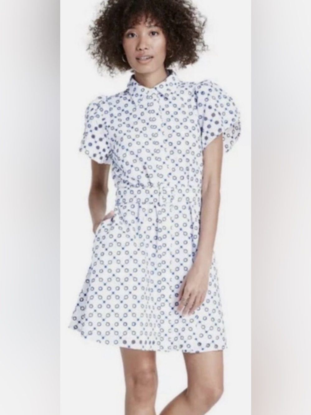 Alexis x Target Blue & White Tulip Eyelet‎ Dress plus size 3X new w/tags